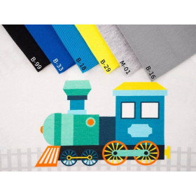 LOKOMOTIVE / blau - Paneel Single Jersey TE210