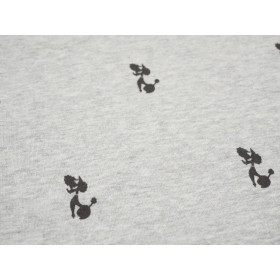 PUDEL (MINIMAL) / M-01 melange hellgrau - Single Jersey TE210