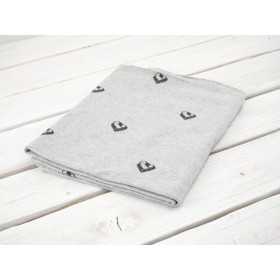 ZENTIMETER (graphit) / M-01 melange hellgrau - Single Jersey TE210
