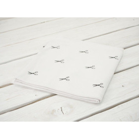 50cm SCHEREN (MINIMAL) / B-00 weiß - Single Jersey TE210 Sommersweat