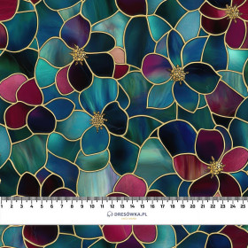 STAINED GLASS WZ. 16 ( SMARAGD )- Slub Weave