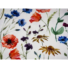 WIESENBLUMEN / vanille - Viskose-Jersey WE210