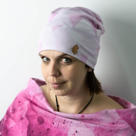 "Beanie" Mütze - SCHMETTERLINGE M. 5 / rosa (PURPUR SCHMETTERLINGE) / Größe nach Wahl