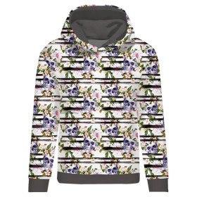 CLASSIC DAMEN HOODIE (POLA) - TOTENKÖPFE AUF STREIFEN - Sommersweat