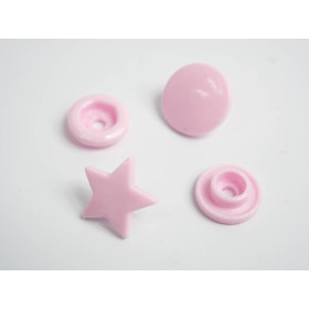 Druckknöpfe KAM Sterne 12 mm gedampften rosa - 10 Sets