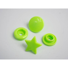 Druckknöpfe KAM Sterne 12 mm lime - 10 Sets