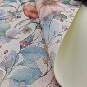 PASTEL FLOWERS WZ.12 - dickes geprägtes Kunstleder