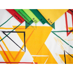 Bunte Dreiecken - bio single jerset mit Elastan TE210 Sommersweat