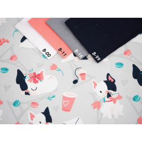 J'adore Paris / pfirsich - bio single jerset mit Elastan TE210 Sommersweat