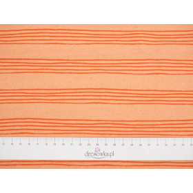 NOTENLINIEN (Vogelgesang) / hell pfirsich - Viskose-Jersey WE210