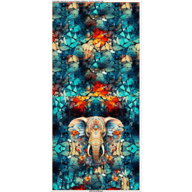 KISSEN 45x45 - ANIMALS CRACKED ms.3 (elephant) - Wasserabweisende Webware - Nähset