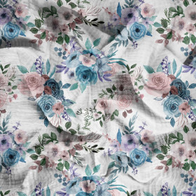 BLUMENSTRAUß Ms 9 (KÜRBISGARTEN) - Baumwoll Musselin