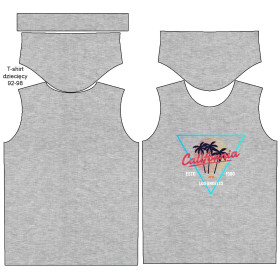 KINDER T-SHIRT - CALIFORNIA Ms. 2 / melange hellgrau  - Single Jersey