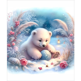 Christmas animal wz. 1 - panel (60cm x 50cm) Wintersweat angeraut mit Elastan ITY