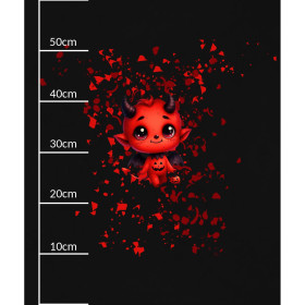 DEVIL CUTE HALLOWEEN WZ. 2 - Paneel (60cm x 50cm) Wintersweat angeraut mit Elastan ITY