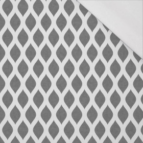 KETTE (GRAU) / weiß - bio single jerset mit Elastan  Sommersweat