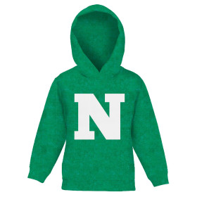 KINDER HOODIE (ALEX) - "N" / acid wash Malachitgrün - Nähset
