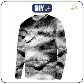 BASIC HERREN SWEATSHIRT (OREGON) - AQUARELL MARMOR MS. 1 (grau) - Nähset