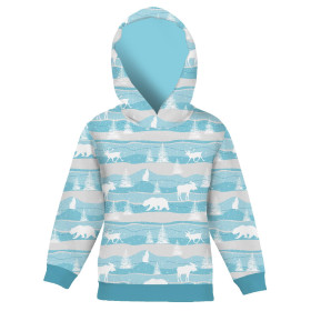 KINDER HOODIE (ALEX) - Alaska / hellblau - Nähset