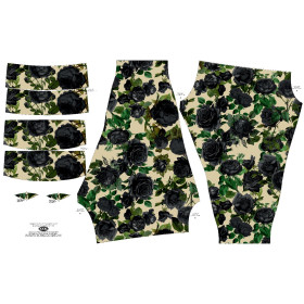 SPORTLEGGINGS - SCHWARZE ROSEN