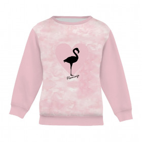 Jogginganzug für Kinder (MILAN) - Flamingo / CAMOUFLAGE m. 2 (blass rosa) - Nähset