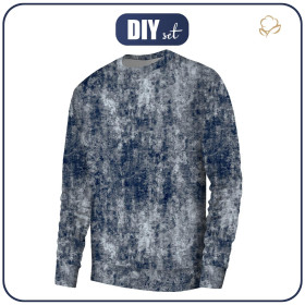 BASIC HERREN SWEATSHIRT (OREGON) - GRUNGE (navy) - Nähset