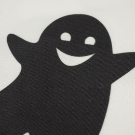 HALLOWEEN SCHWARZE GEISTERCHEN / weiß - bio single jerset mit Elastan TE210 Sommersweat