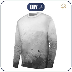 BASIC HERREN SWEATSHIRT (OREGON) - KLECKSE (grau) - Nähset