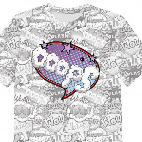 KINDER T-SHIRT- COMICS / ooops (violet - rot) - Single Jersey