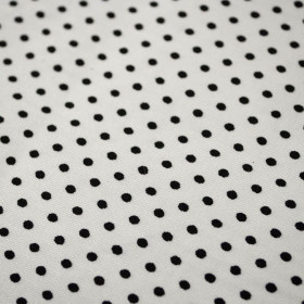 SCHWARZE PUNKTE / weiß - Viskose Webware