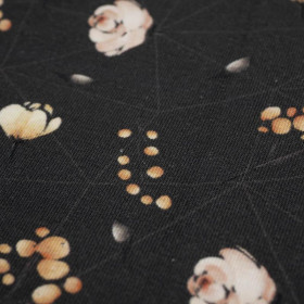 BLUMEN UND BLÄTTER Ms. 1 / graphit - Single Jersey 