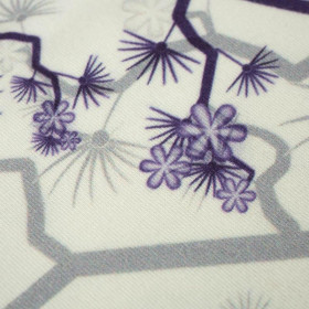 BLUMEN Ms 2 (purple) - bio single jerset mit Elastan  Sommersweat