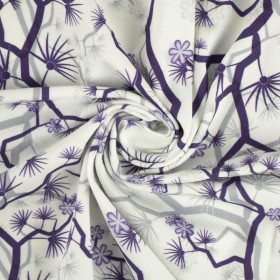 BLUMEN Ms 2 (purple) - bio single jerset mit Elastan  Sommersweat