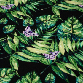 MINI BLÄTTER UND INSEKTEN MS.4 (TROPISCHE NATUR) / schwarz - Single Jersey 