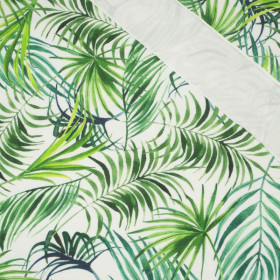 PALMENBLÄTTER Ms. 4 / weiß - bio single jerset mit Elastan Sommersweat