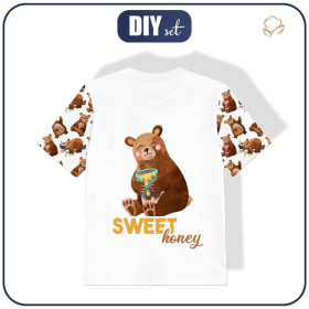 KINDER T-SHIRT (128/134) - BÄRCHEN MIX (BÄRCHEN UND SCHMETTERLINGE) - Single Jersey