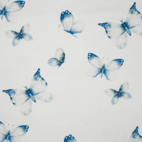 SCHMETTERLINGE M. 4 (AQUARELL-SCHMETTERLINGE) - bio single jerset mit Elastan Sommersweat