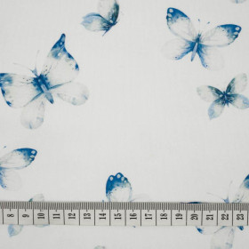 SCHMETTERLINGE M. 4 (AQUARELL-SCHMETTERLINGE) - bio single jerset mit Elastan Sommersweat