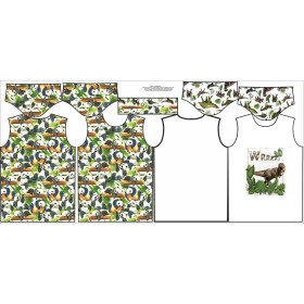 2-PACK - KINDER T-SHIRT - PANDAS UND DINO - Nähset