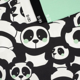 50cm PANDAS / minz -  Sommersweat