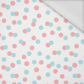 PASTELL-PUNKTE / minze - lachs (PASTELL - HIMMEL) - Wasserabweisende Webware
