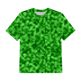 KINDER T-SHIRT- PIXEL MS.2 / grün - Single Jersey