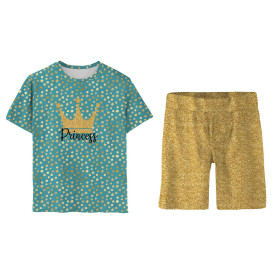KINDERPYJAMA "ADA" - PRINCESS / glitter - Nähset 