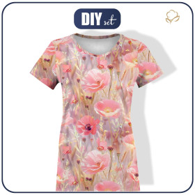 DAMEN T-SHIRT - MOHNBLUMEN Ms. 3 - Nähset