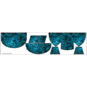 HÜFTTASCHE - SPITZEN SCHMETTERLINGE / blau - groß