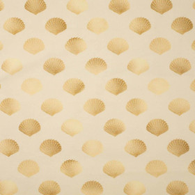 GOLDENE MUSCHELN (GOLDENER OZEAN) / beige - bio single jerset mit Elastan Sommersweat
