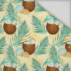 KOKOSNÜSSE UND PALMEN - schnelltrocknende Webware