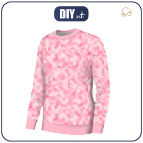 BASIC DAMEN SWEATSHIRT (HANA) - PIXEL MS.2 / rosa - Nähset