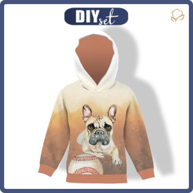 KINDER HOODIE (ALEX) - BULLDOG / braun - Nähset