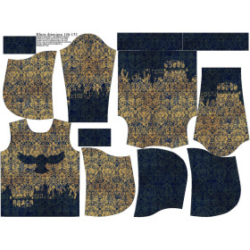 KINDER HOODIE - EULE / ZAUBER DAMASCO m. 1 (ZAUBERSCHULE) - Sommersweat (122/128)